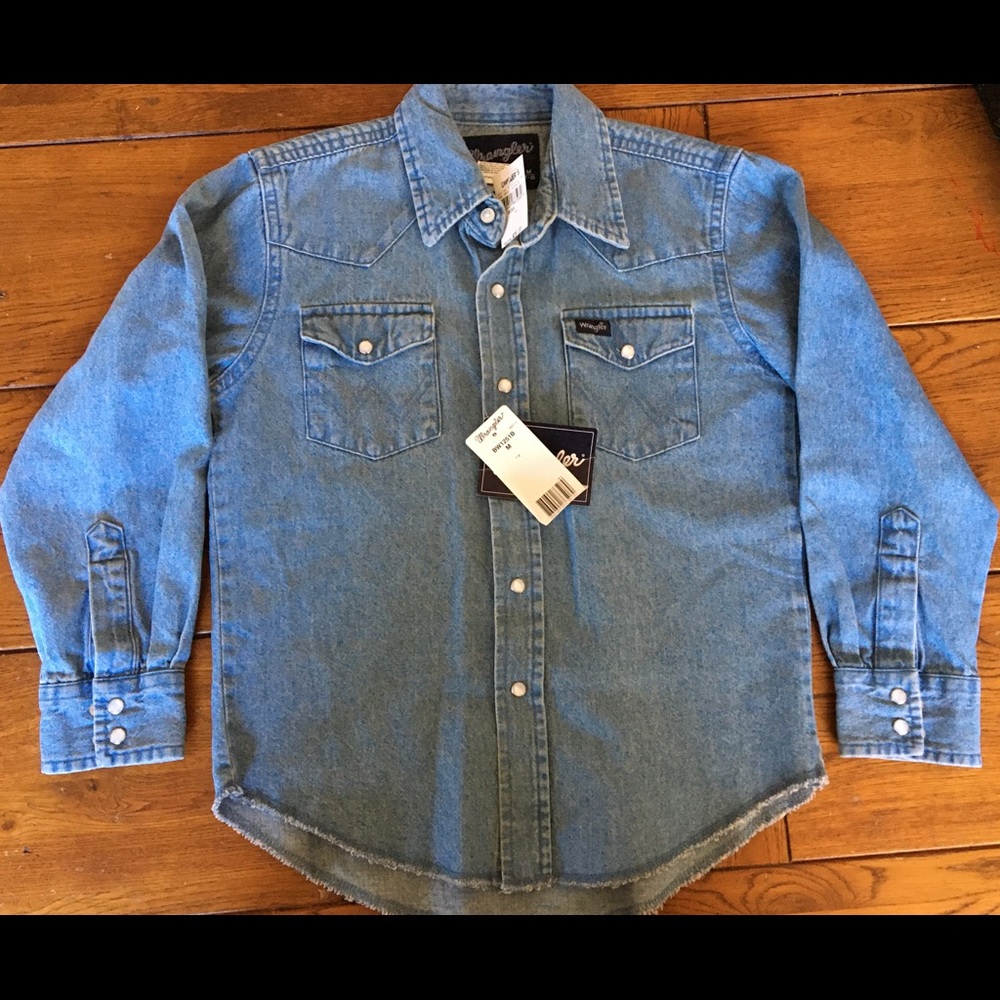 NWT kid denim shirt